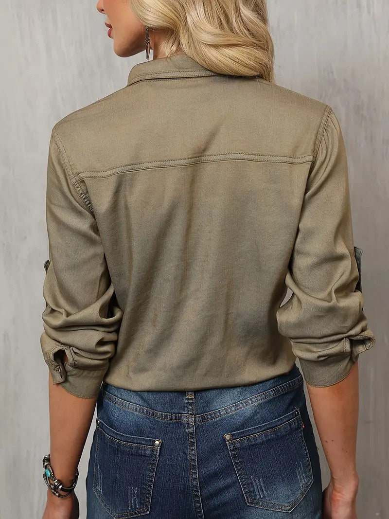 Women’s Button-Up Shirt with Collar