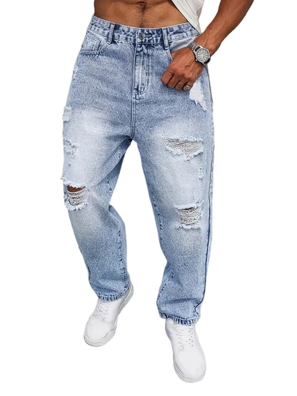 Men’s Baggy Pants with Rips