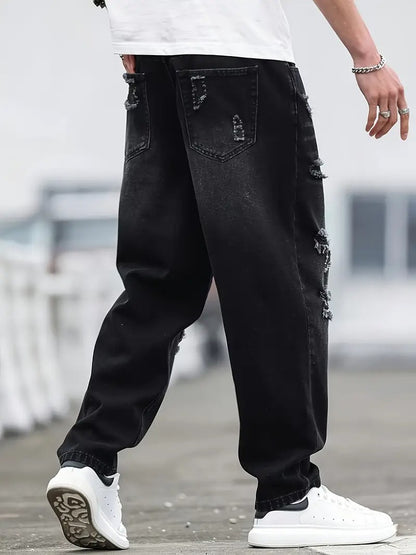 Men’s Baggy Pants with Rips
