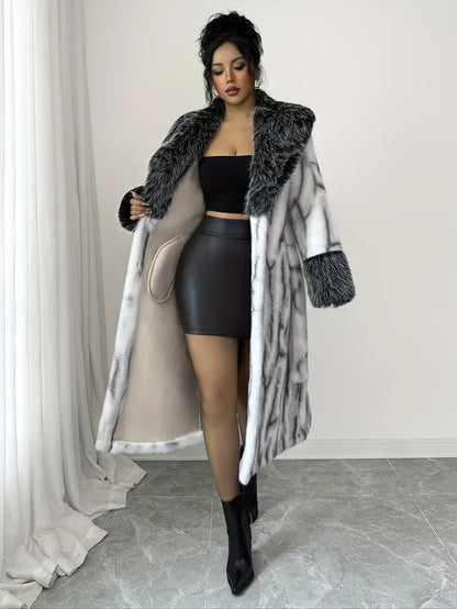 Women’s Coat with Belt and Textured Trim