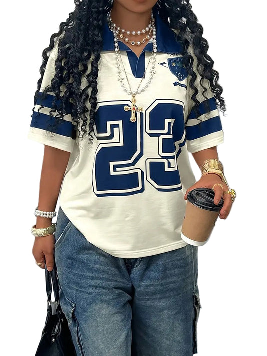 Women’s Short-Sleeve Shirt with Print