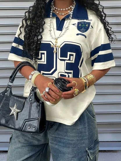 Women’s Short-Sleeve Shirt with Print