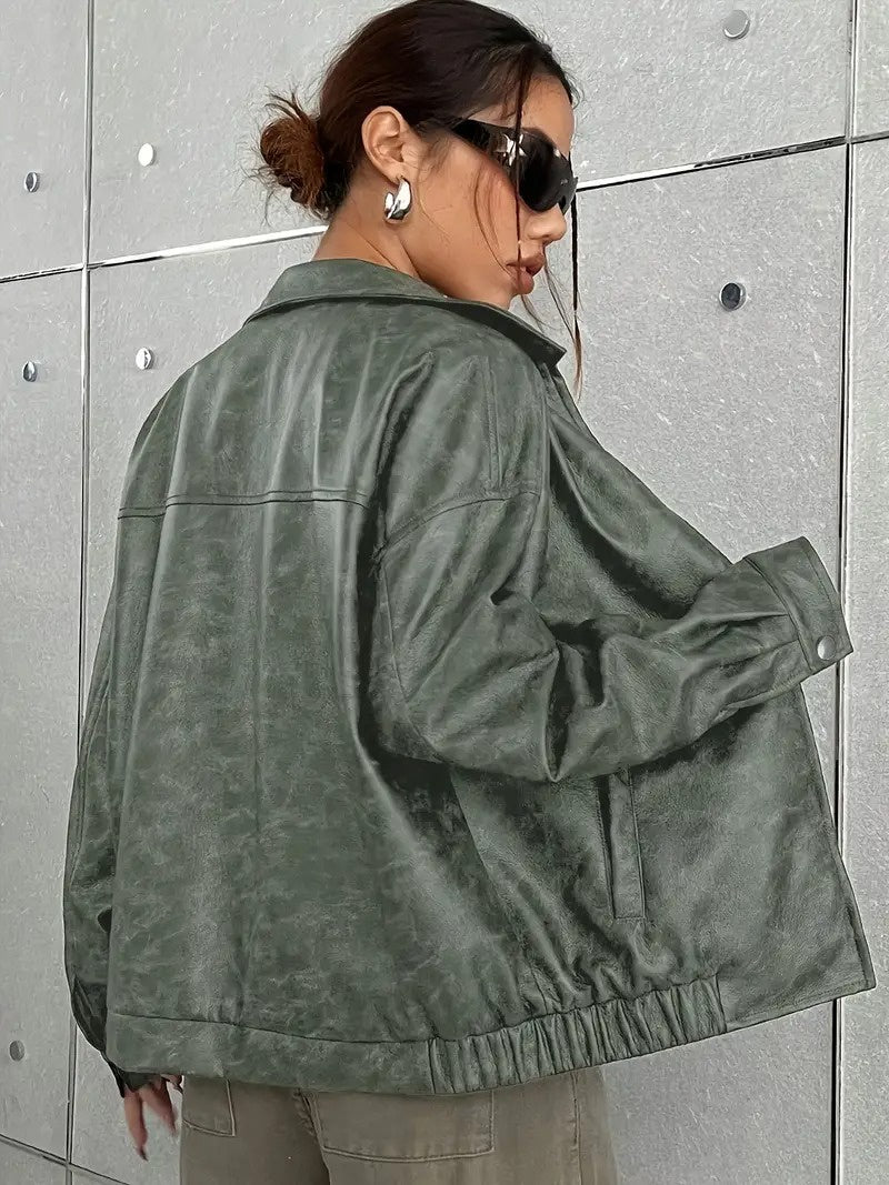 Women’s Zip-Up Jacket with Collar