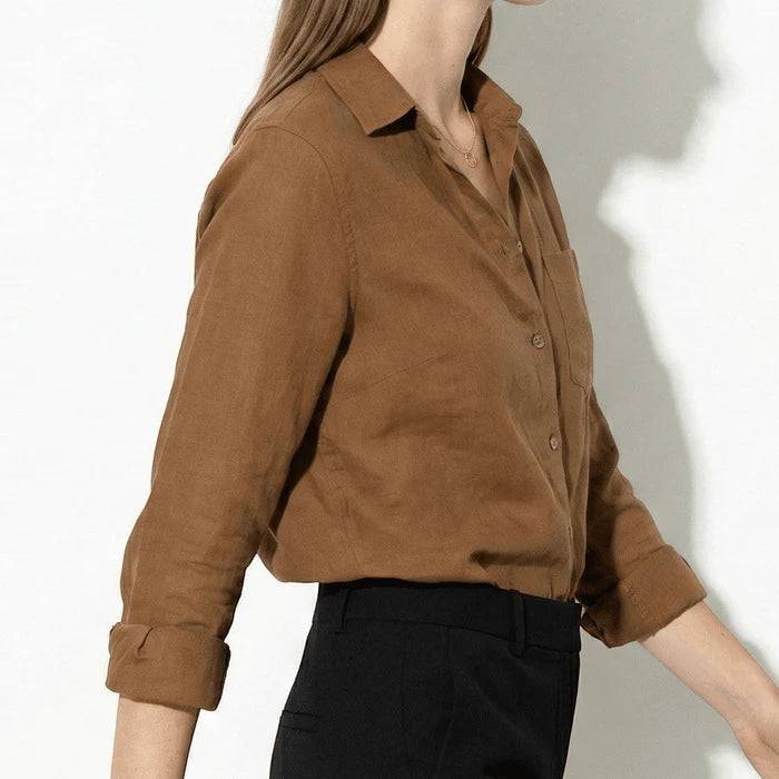 Women’s Long Sleeve Button-Down Blouse