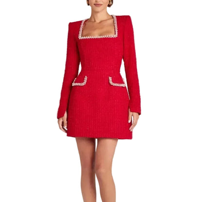 Women’s Mini Dress with Structured Construction