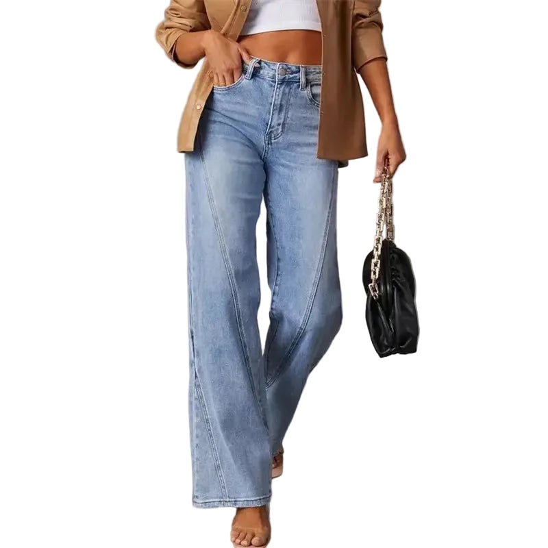 Women’s Denim Jeans with Straight Cut and Full Length