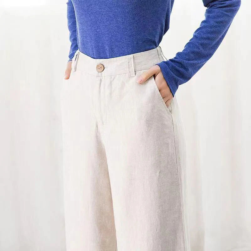 Women’s Loose Fit Wide Leg Pants with Full Length Design