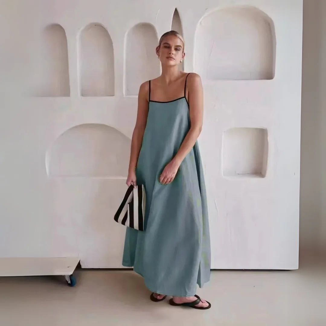 Women’s Spaghetti Strap Dress with Maxi Length