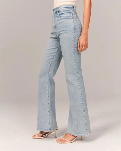 Women’s Straight Leg Denim Jeans with High Rise Fit