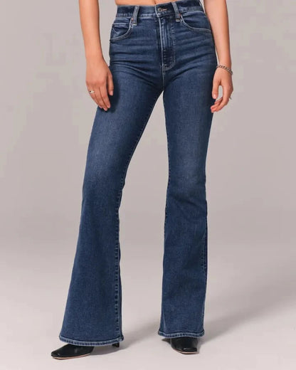Women’s Straight Leg Denim Jeans with High Rise Fit