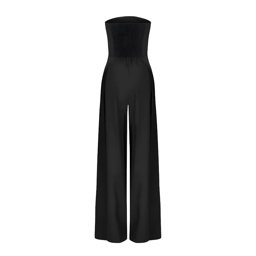 Women’s Strapless Full-Length Jumpsuit with Wide-Leg Silhouette